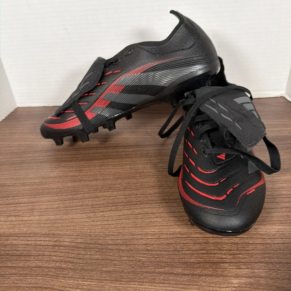 Adidas Predator League FT FG/MG Mens Size 7 Black Red‎ Soccer Cleats ID1322 New